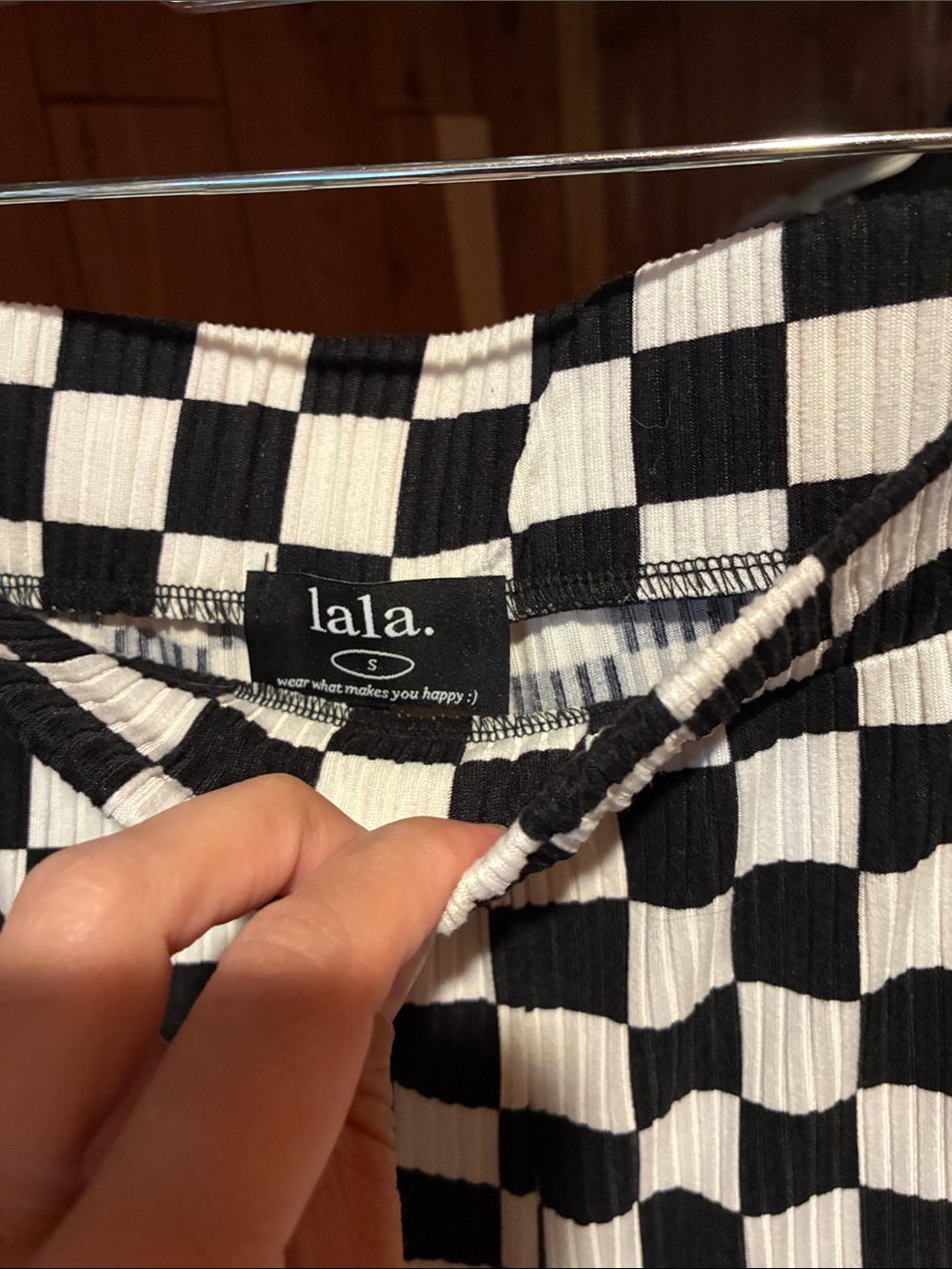 Dressed in Lala black and white checkered set size S - Picture 4 of 5